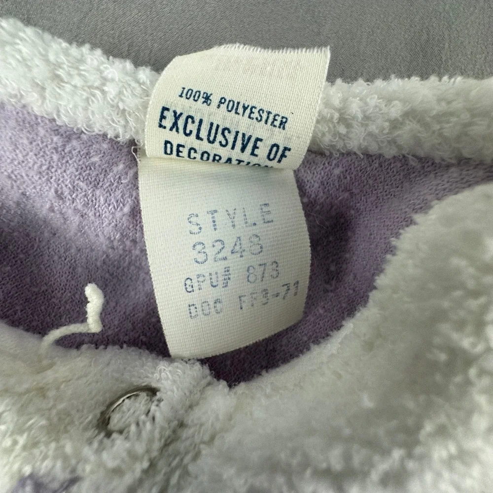 Vintage‎ Trimfit Baby Sleeper 6–12M Terry Cloth Footed Pajamas USA
